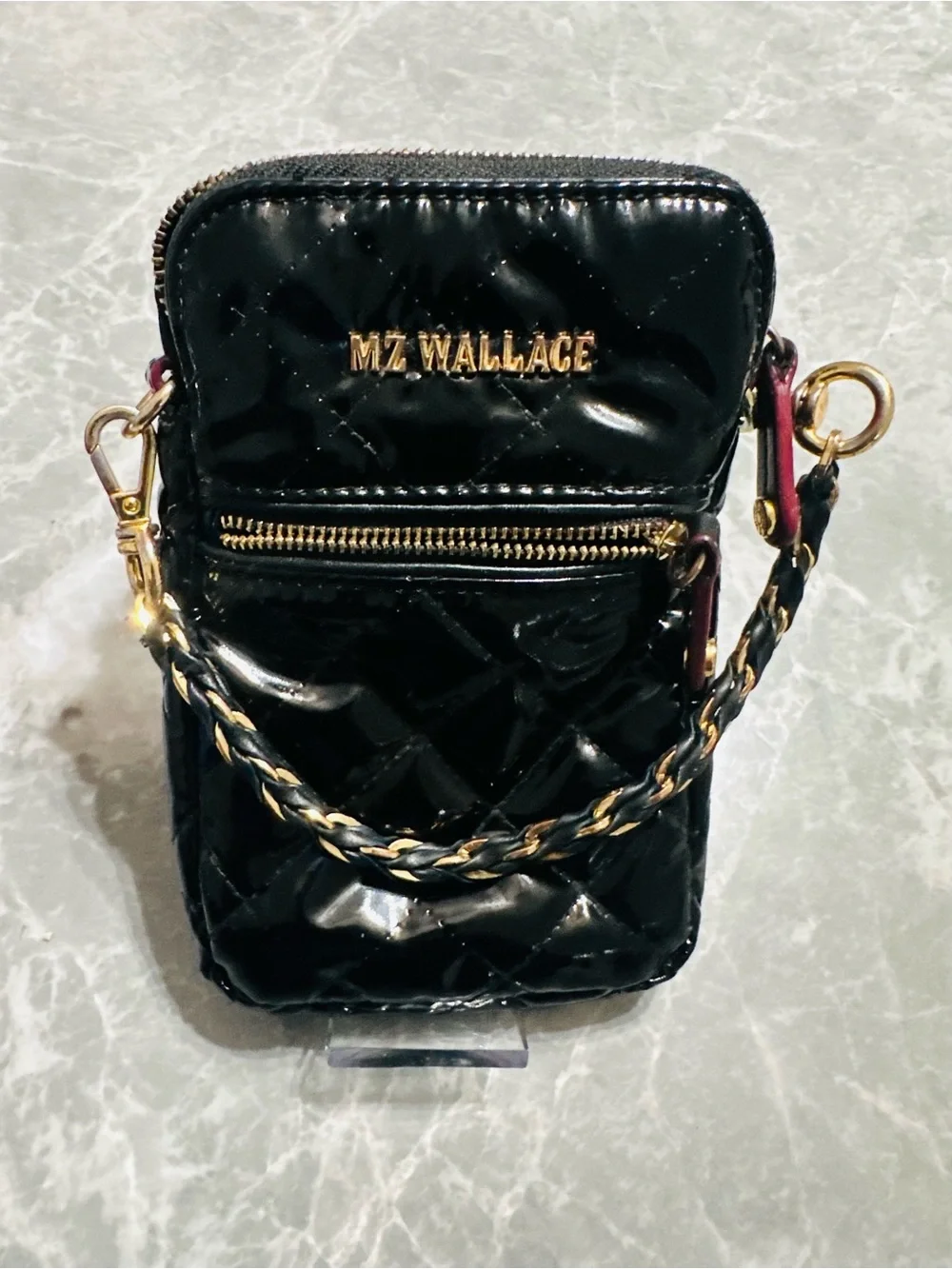 MZ Wallace Nylon Top Handle Black Bag Clean Interior Card Slots - Picture 1 of 6